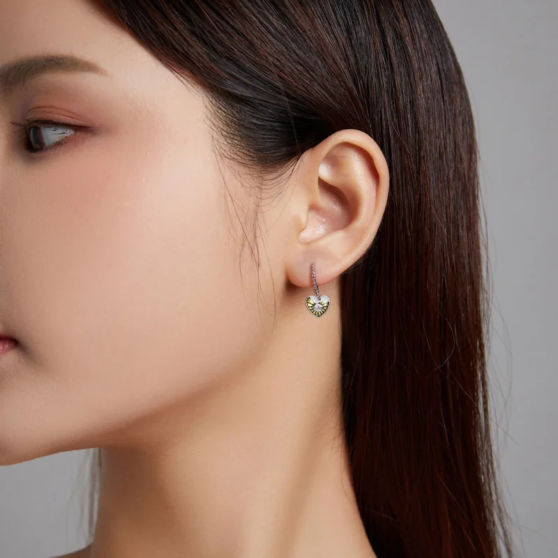 (afbeelding voor) Pandora Style Love Devil Eyes - Citroen geel Oorbellen - SCE1270-YE - Bekijken 2