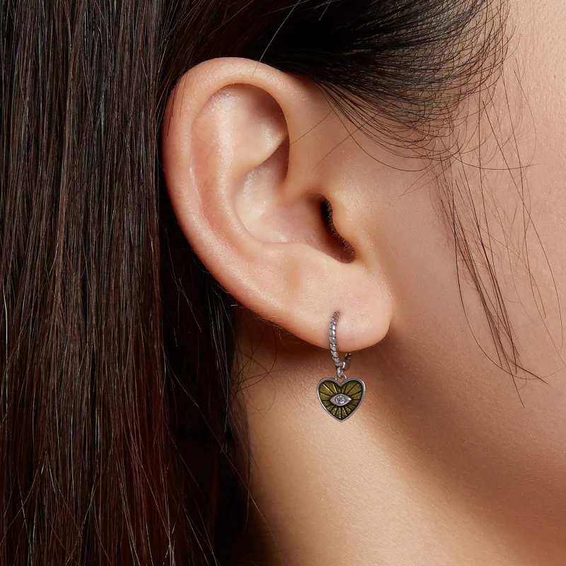 (afbeelding voor) Pandora Style Love Devil Eyes - Citroen geel Oorbellen - SCE1270-YE - Bekijken 4