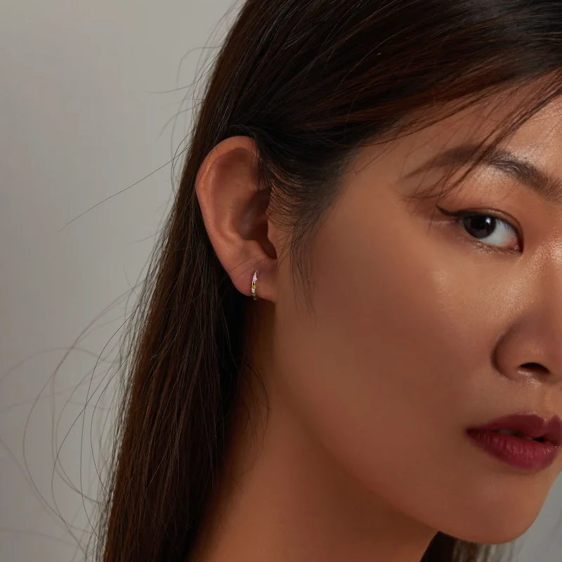 (afbeelding voor) Pandora Style Mini Lint Oorbellen - SCE1284 - Bekijken 5