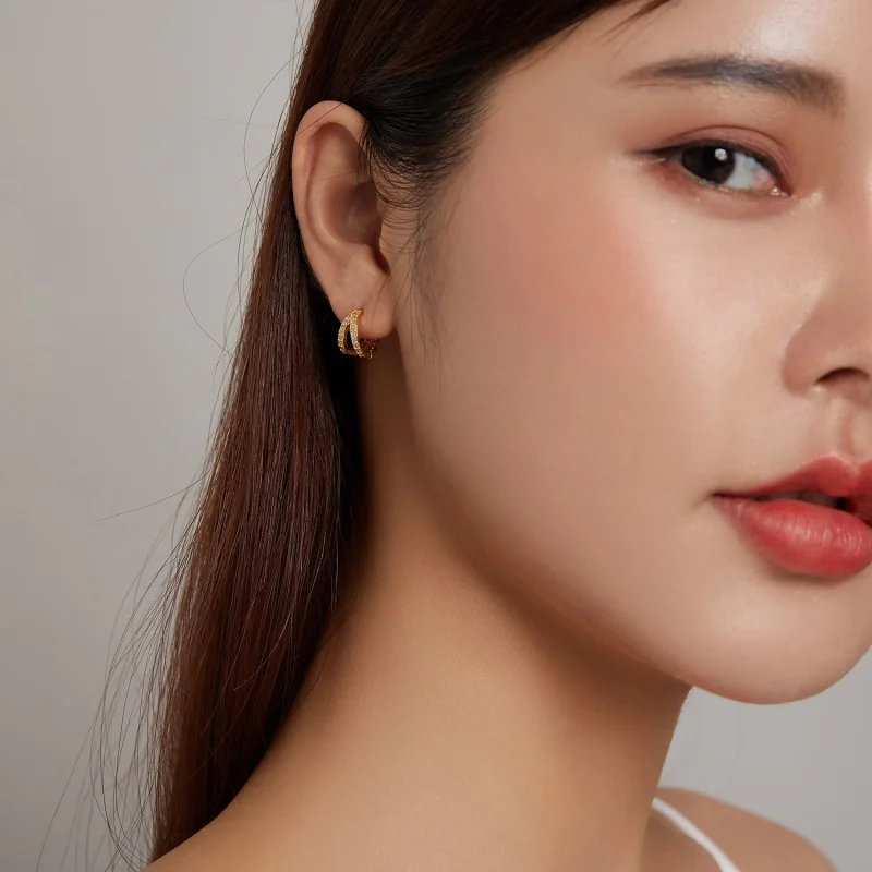 (afbeelding voor) Pandora Style Moderne Vrouw Oorbellen - SCE1187-B - Bekijken 6