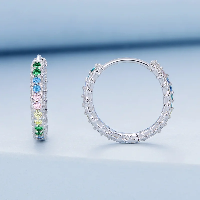 (afbeelding voor) Pandora Style Patroon Kleur Zirkonium Oorbellen - BSE683 - Bekijken 2