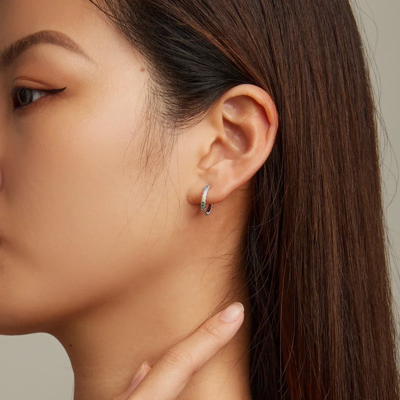 (afbeelding voor) Pandora Style Patroon Kleur Zirkonium Oorbellen - BSE683 - Bekijken 5