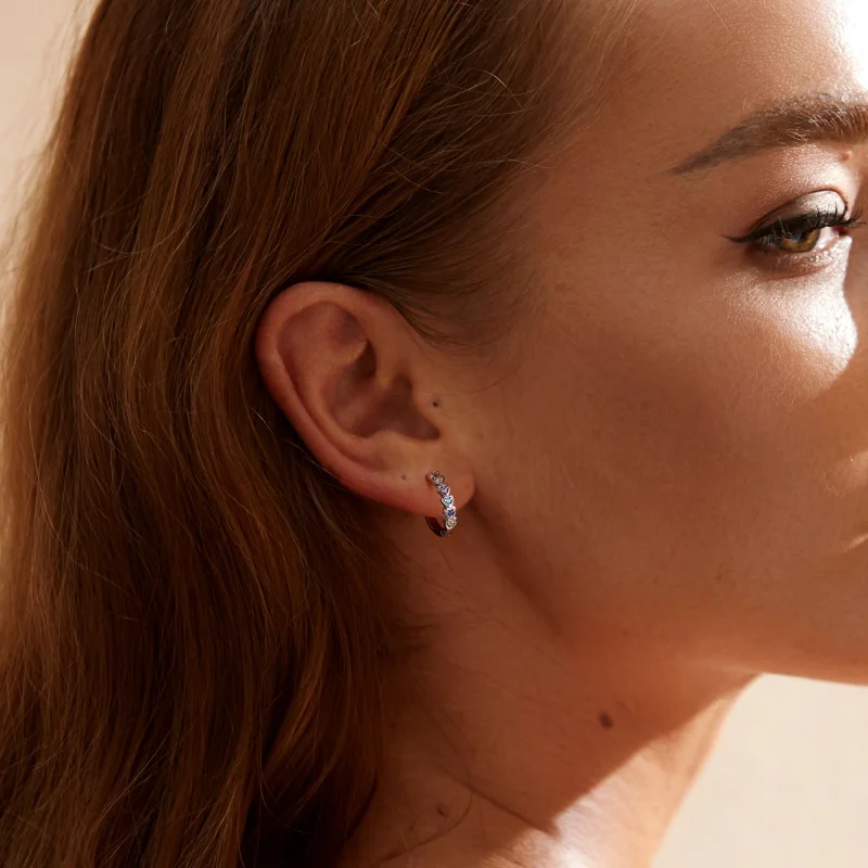 (afbeelding voor) Pandora Style Regenboog Hart Oorbellen - SCE1275 - Bekijken 7