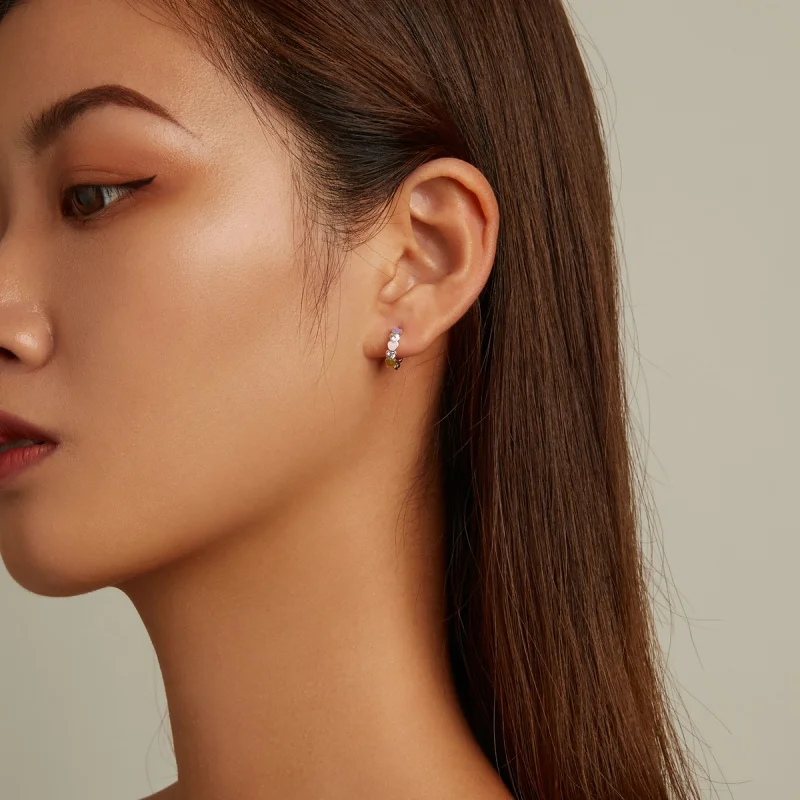 (afbeelding voor) Pandora Style Regenboog Hart Oorbellen - SCE1342 - Bekijken 6