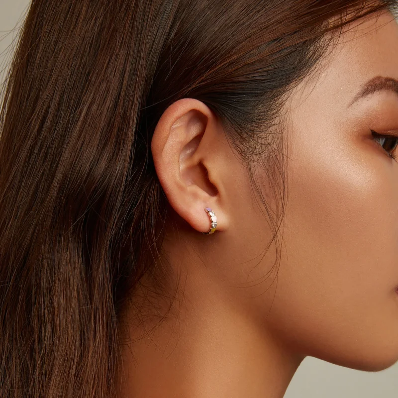 (afbeelding voor) Pandora Style Regenboog Hart Oorbellen - SCE1342 - Bekijken 8