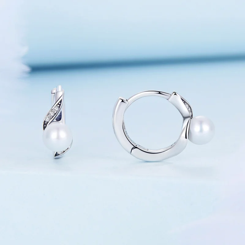 (afbeelding voor) Pandora Style Shell Kralen Oorbellen - BSE710 - Bekijken 2