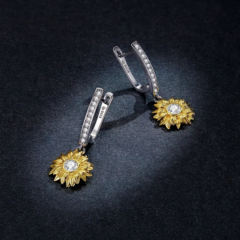 (afbeelding voor) Pandora Style Zonnebloem Oorbellen - BSE469 - Bekijken 5