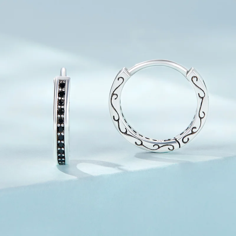 (afbeelding voor) Pandora Style Zwarte Zirkoon Oorbellen - SCE1522 - Bekijken 2