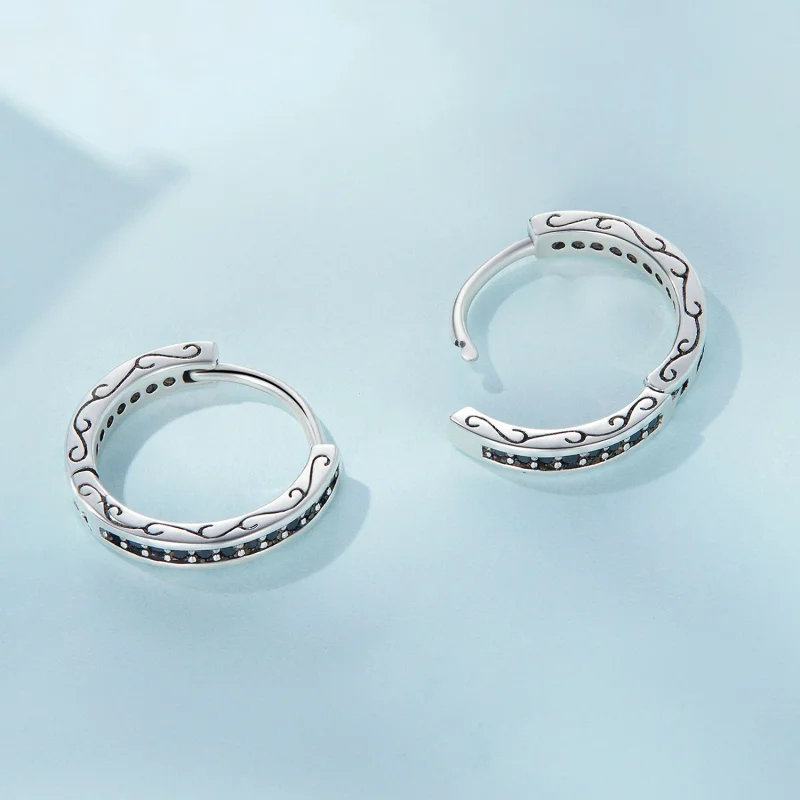 (afbeelding voor) Pandora Style Zwarte Zirkoon Oorbellen - SCE1522 - Bekijken 4