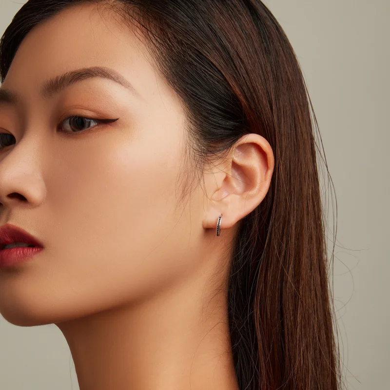 (afbeelding voor) Pandora Style Zwarte Zirkoon Oorbellen - SCE1522 - Bekijken 7