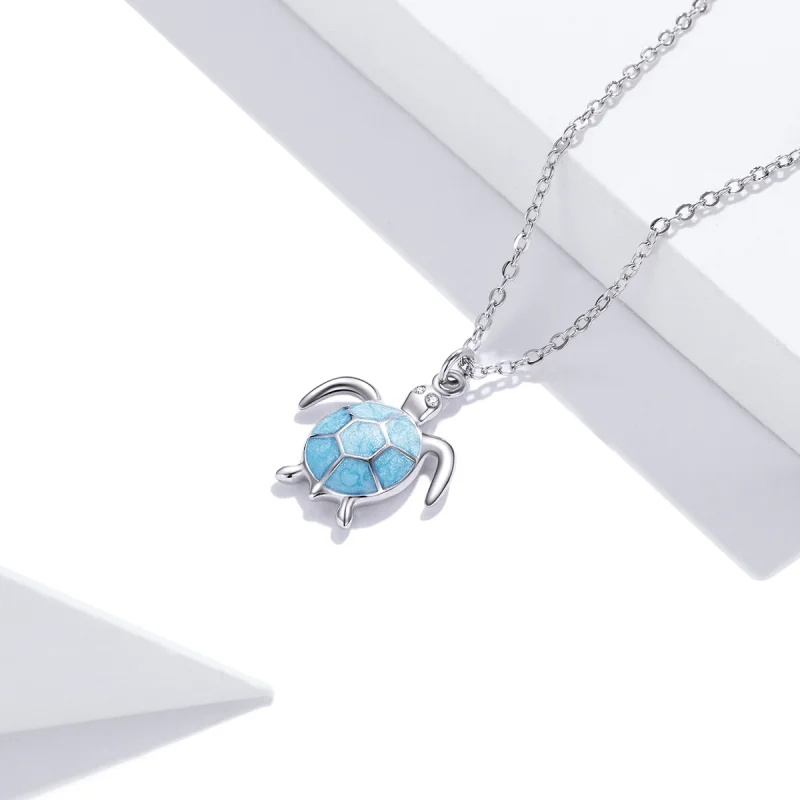 (afbeelding voor) Pandora Style Blauwe schildpad Ketting - SCN446 - Bekijken 3