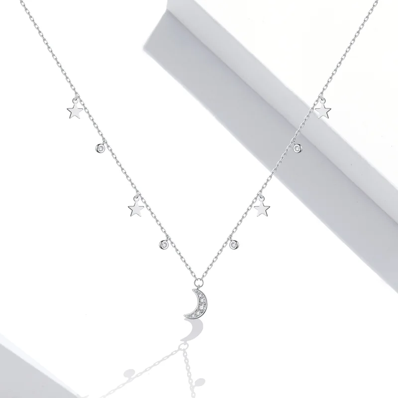 (afbeelding voor) Pandora Style Droom Ster Maan Chain Ketting - SCN420 - Bekijken 5