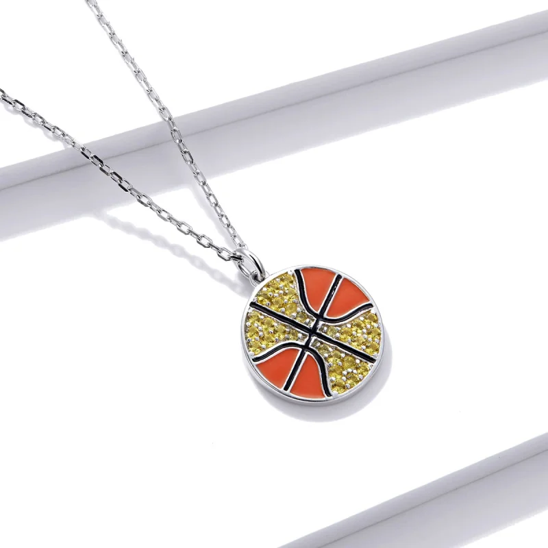 (afbeelding voor) Pandora Style Dynamisch basketbal Ketting - BSN203 - Bekijken 2