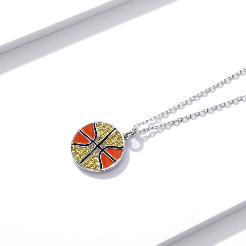 (afbeelding voor) Pandora Style Dynamisch basketbal Ketting - BSN203 - Bekijken 3
