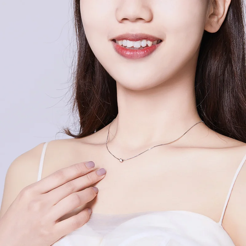 (afbeelding voor) Pandora Style Eenvoudige Boon Chain Ketting - BSN097 - Bekijken 6