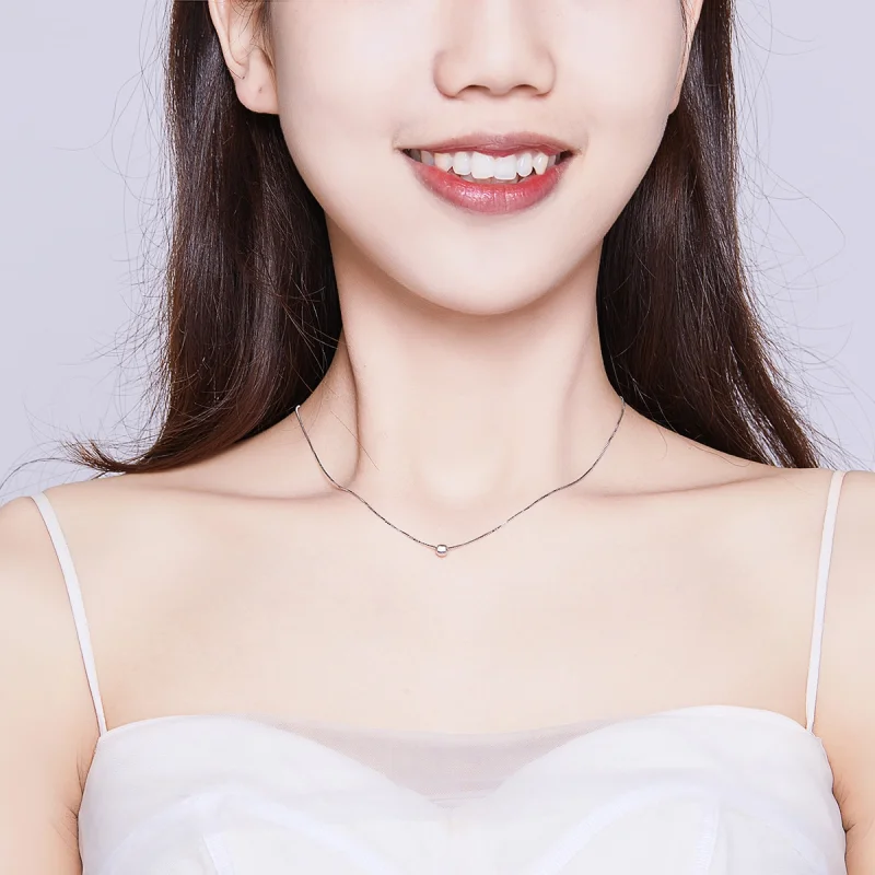 (afbeelding voor) Pandora Style Eenvoudige Boon Chain Ketting - BSN097 - Bekijken 7