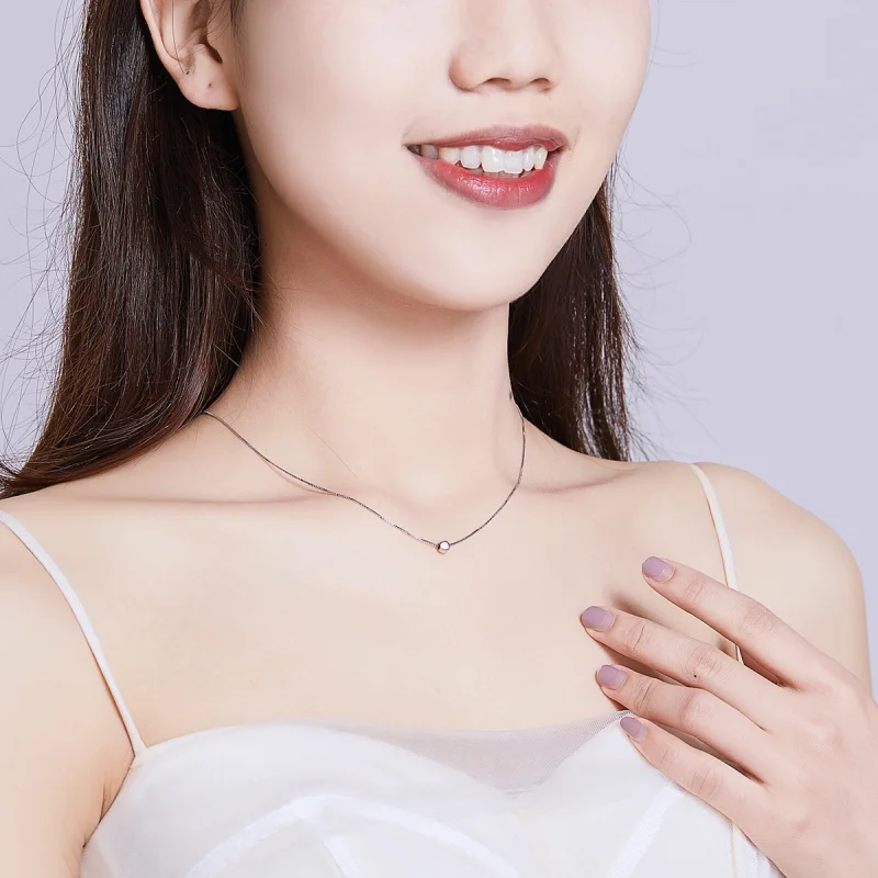 (afbeelding voor) Pandora Style Eenvoudige Boon Chain Ketting - BSN097 - Bekijken 8