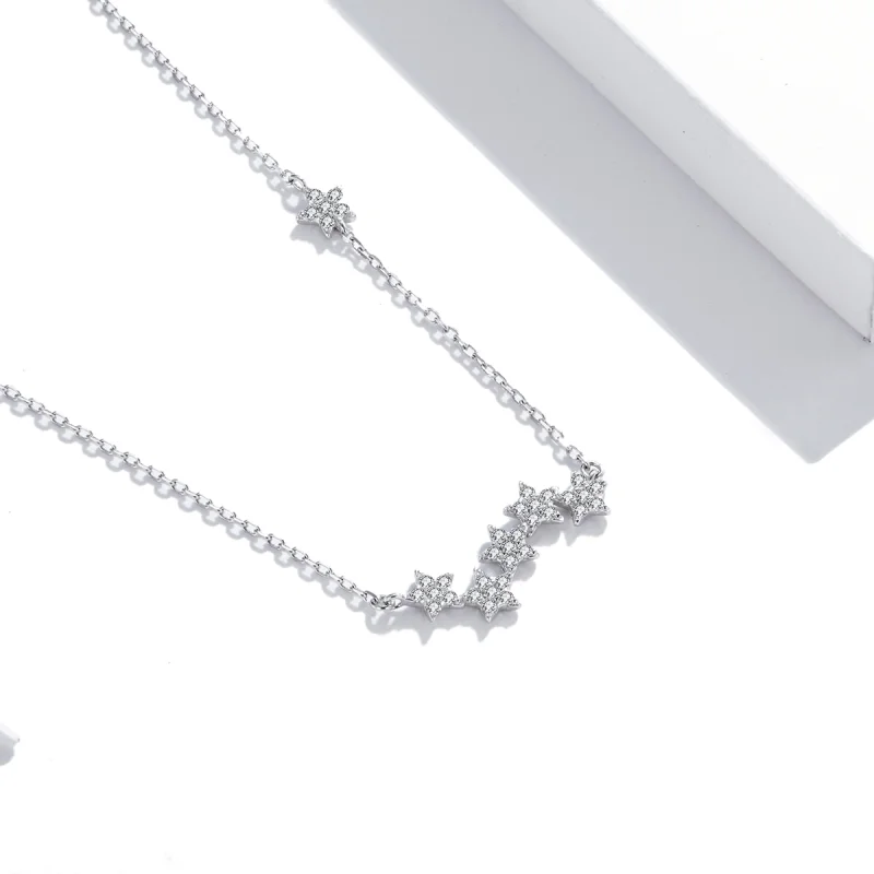 (afbeelding voor) Pandora Style Fonkelende sterren Chain Ketting - SCN419 - Bekijken 3