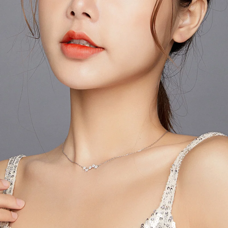 (afbeelding voor) Pandora Style Fonkelende sterren Chain Ketting - SCN419 - Bekijken 6