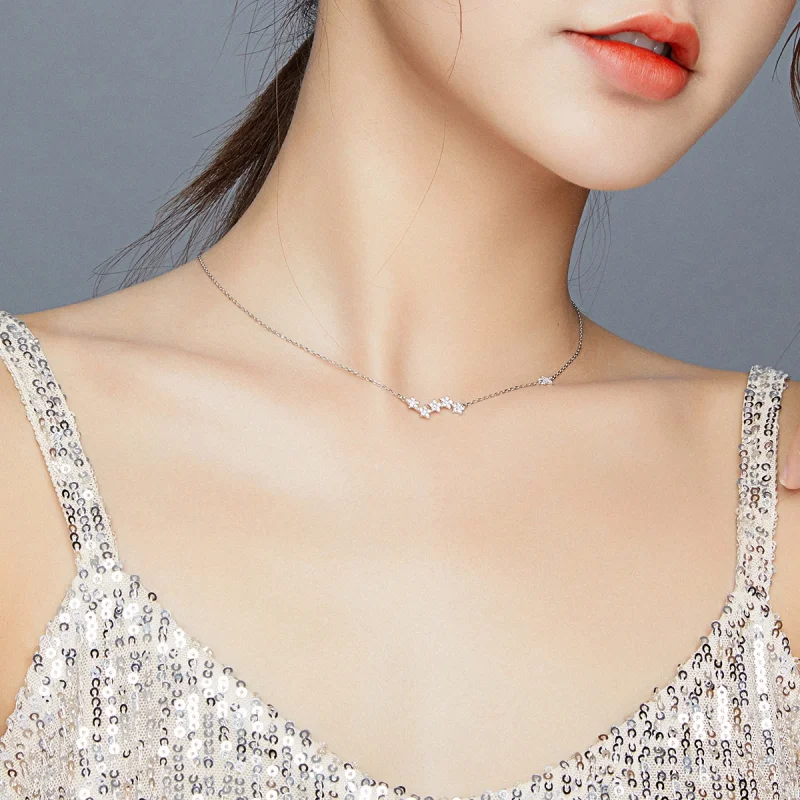 (afbeelding voor) Pandora Style Fonkelende sterren Chain Ketting - SCN419 - Bekijken 7