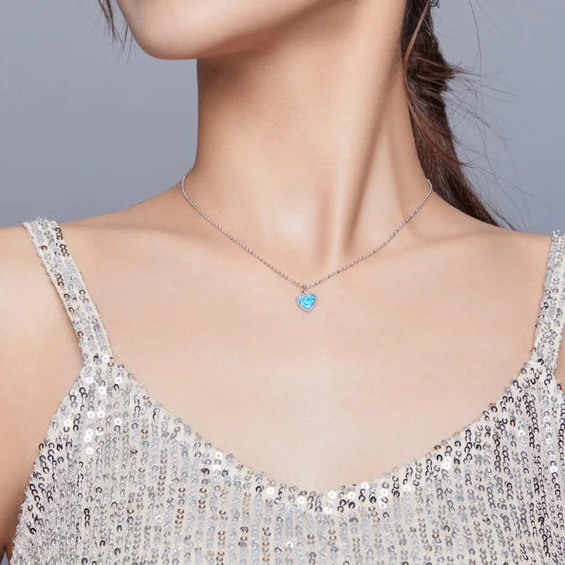 (afbeelding voor) Pandora Style Hart Chain Ketting - SCN413 - Bekijken 8