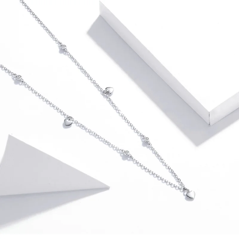 (afbeelding voor) Pandora Style Hart vorm Chain Ketting - SCN417 - Bekijken 2