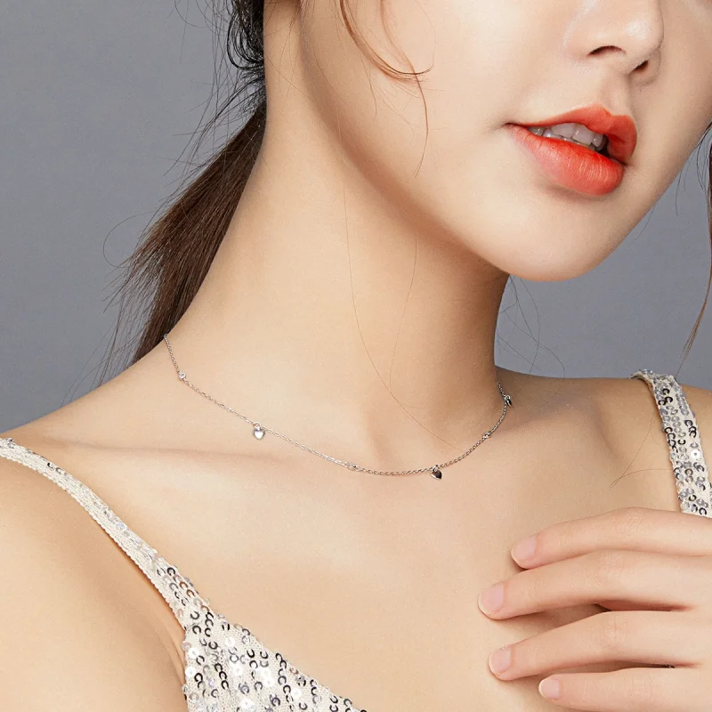 (afbeelding voor) Pandora Style Hart vorm Chain Ketting - SCN417 - Bekijken 7