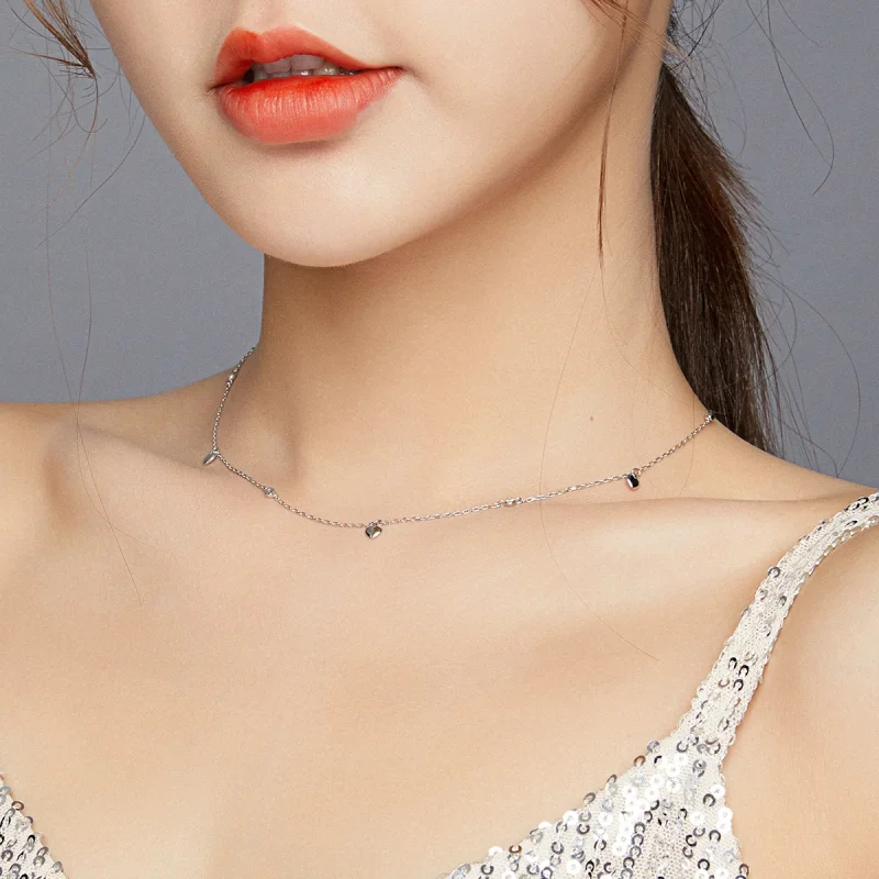 (afbeelding voor) Pandora Style Hart vorm Chain Ketting - SCN417 - Bekijken 8