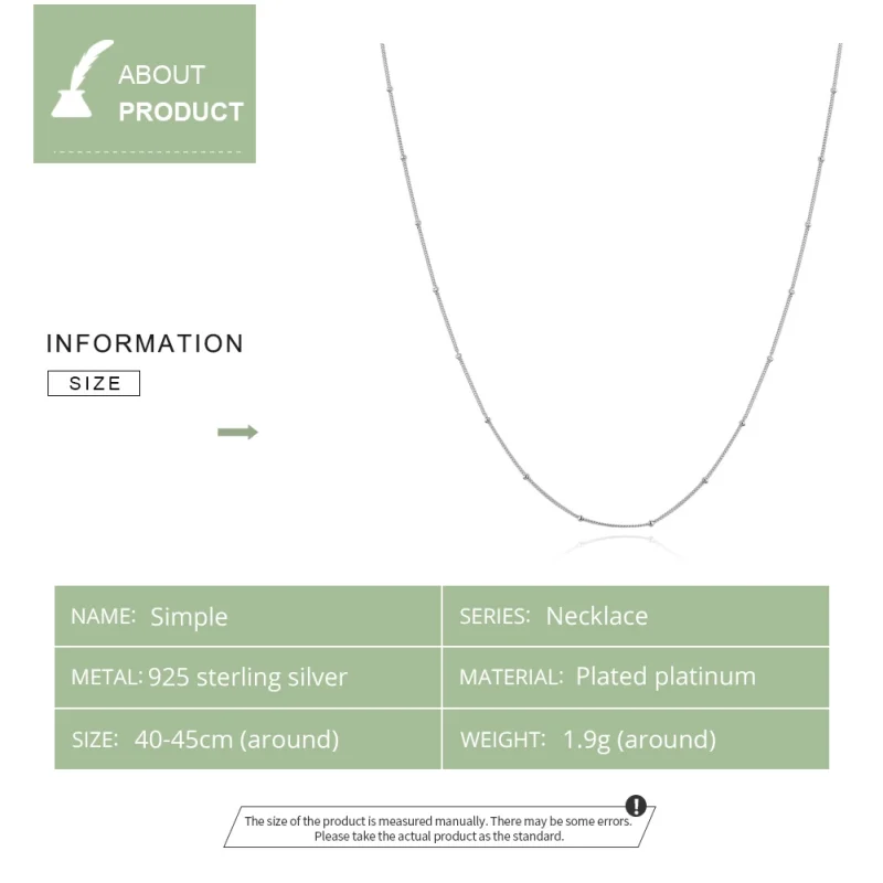 (afbeelding voor) Pandora Style Kleine ballen basisketting Chain Ketting - SCN391 - Bekijken 3