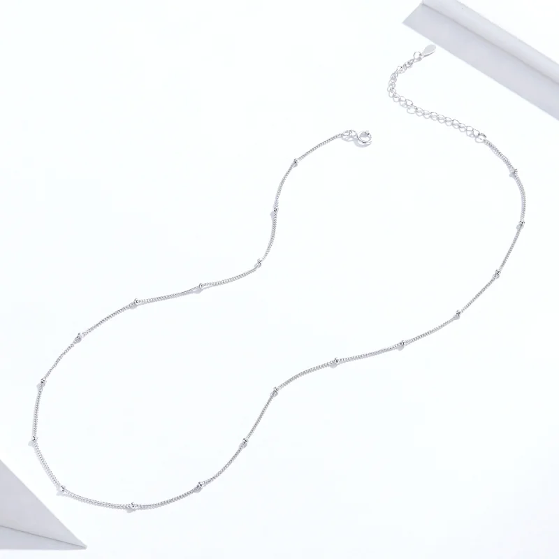 (afbeelding voor) Pandora Style Kleine ballen basisketting Chain Ketting - SCN391 - Bekijken 2
