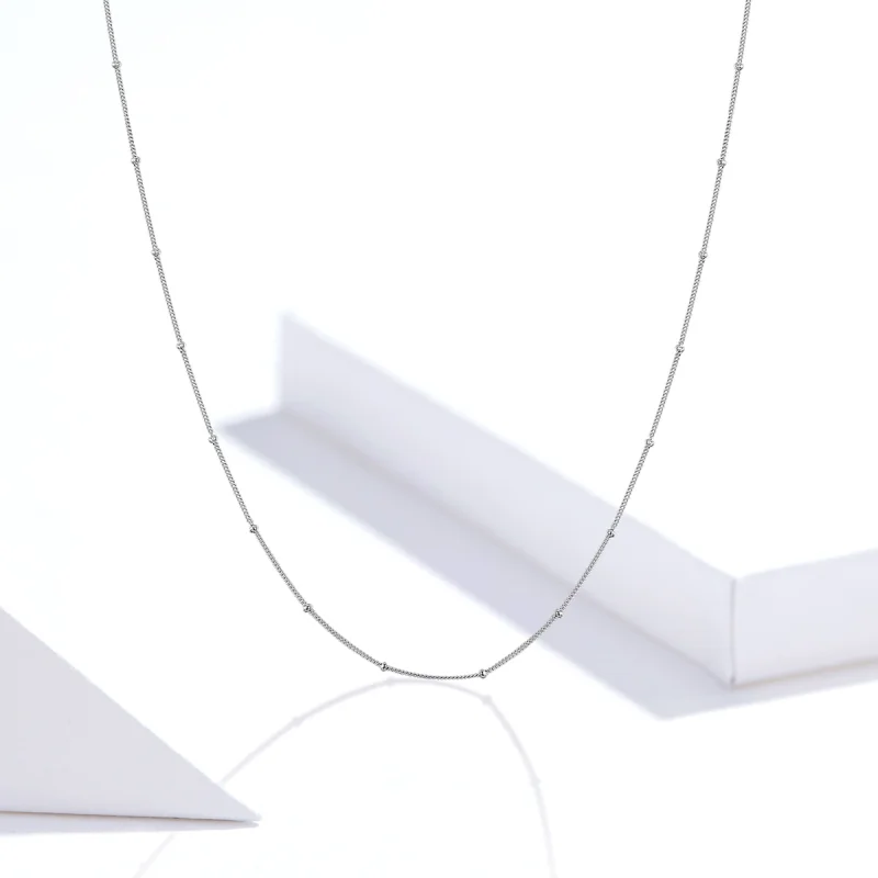 (afbeelding voor) Pandora Style Kleine ballen basisketting Chain Ketting - SCN391 - Bekijken 10