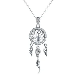 (afbeelding voor) Pandora Style Levensboom Dromenvanger Chain Ketting - SCN298