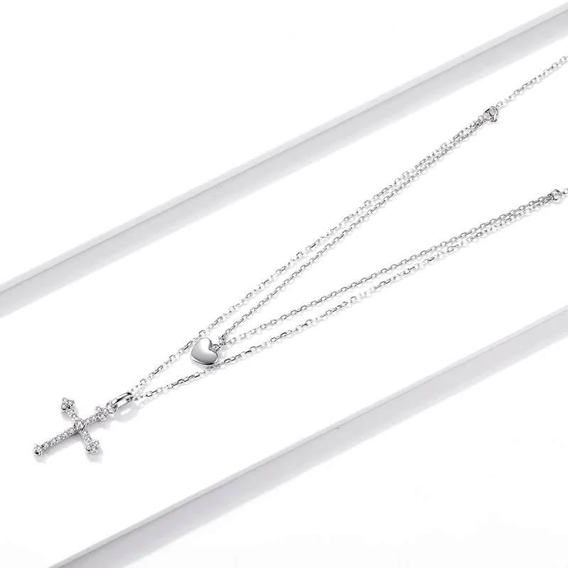 (afbeelding voor) Pandora Style Liefs Kruis Ketting - BSN197 - Bekijken 2