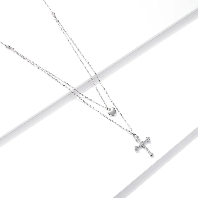 (afbeelding voor) Pandora Style Liefs Kruis Ketting - BSN197 - Bekijken 3