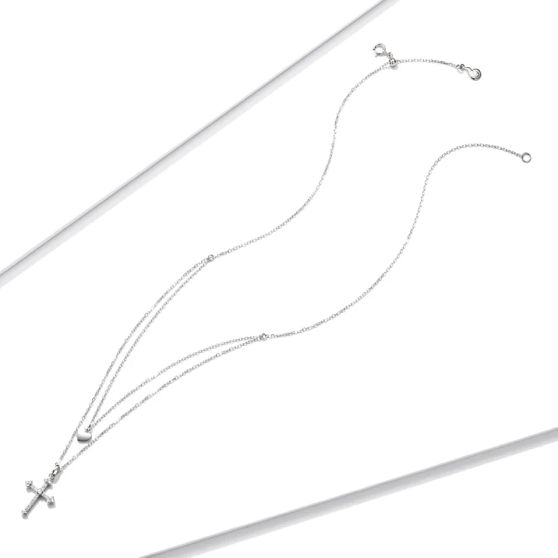 (afbeelding voor) Pandora Style Liefs Kruis Ketting - BSN197 - Bekijken 4