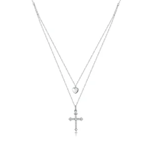 (afbeelding voor) Pandora Style Liefs Kruis Ketting - BSN197