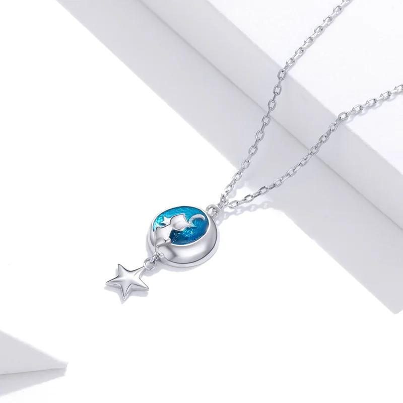 (afbeelding voor) Pandora Style Maan & Kat Chain Ketting - SCN422 - Bekijken 2