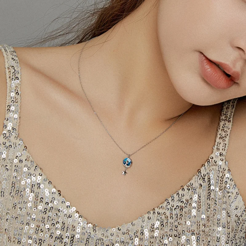 (afbeelding voor) Pandora Style Maan & Kat Chain Ketting - SCN422 - Bekijken 6