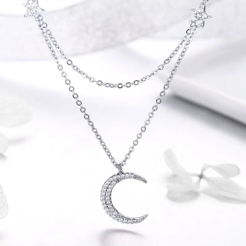 (afbeelding voor) Pandora Style Maan & Sterren Chain Ketting - BSN038 - Bekijken 2