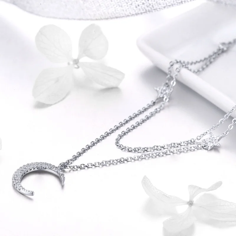 (afbeelding voor) Pandora Style Maan & Sterren Chain Ketting - BSN038 - Bekijken 3