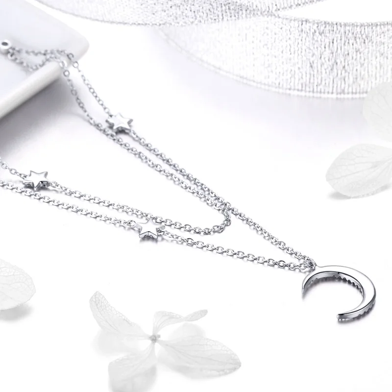 (afbeelding voor) Pandora Style Maan & Sterren Chain Ketting - BSN038 - Bekijken 4