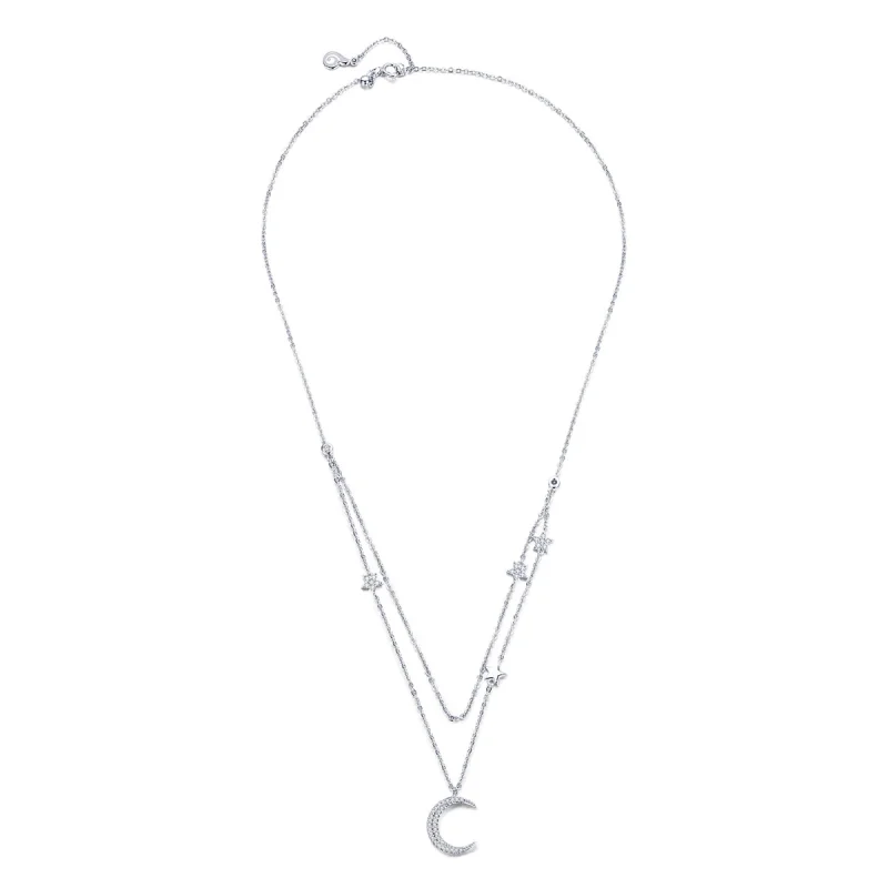 (afbeelding voor) Pandora Style Maan & Sterren Chain Ketting - BSN038
