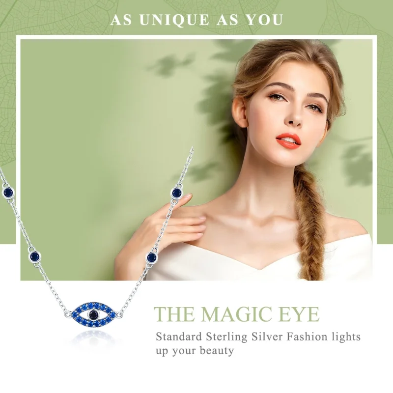 (afbeelding voor) Pandora Style Magisch oog Chain Ketting - SCN300 - Bekijken 2