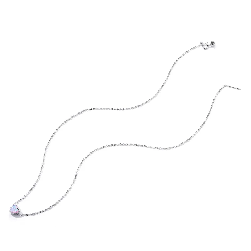 (afbeelding voor) Pandora Style Opaal Liefde Ketting - SCN471 - Bekijken 4