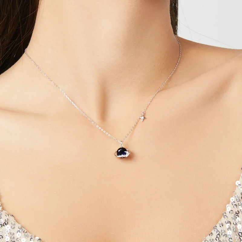 (afbeelding voor) Pandora Style Planeet Chain Ketting - BSN166 - Bekijken 9