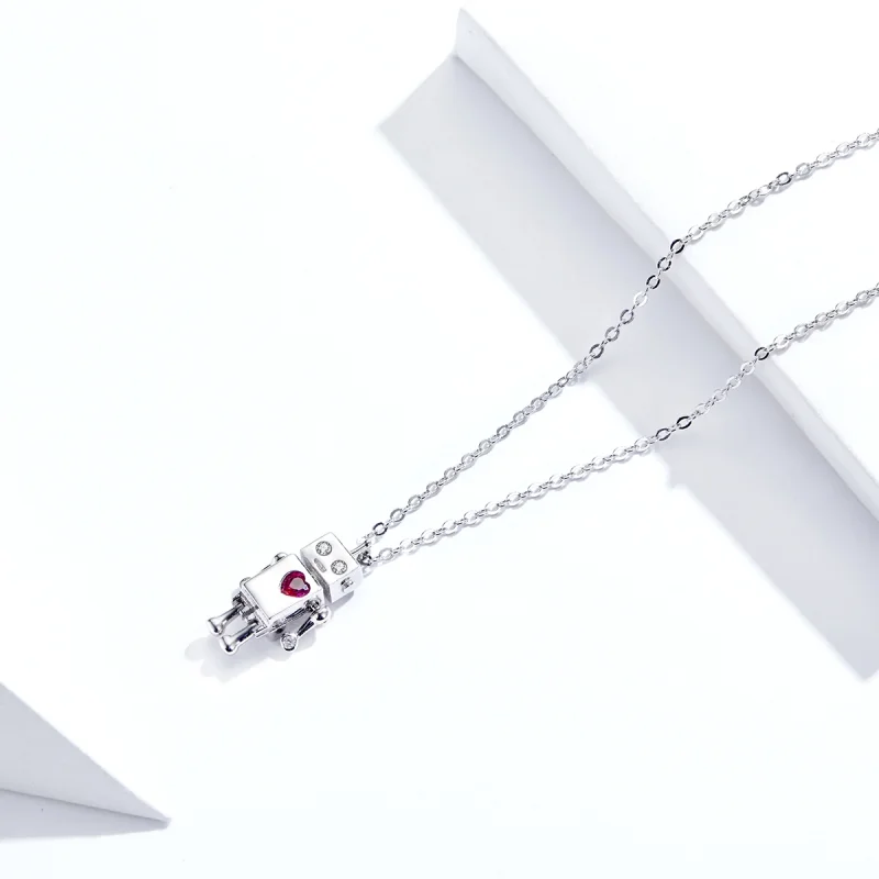 (afbeelding voor) Pandora Style Robot van de liefde Chain Ketting - SCN388 - Bekijken 5