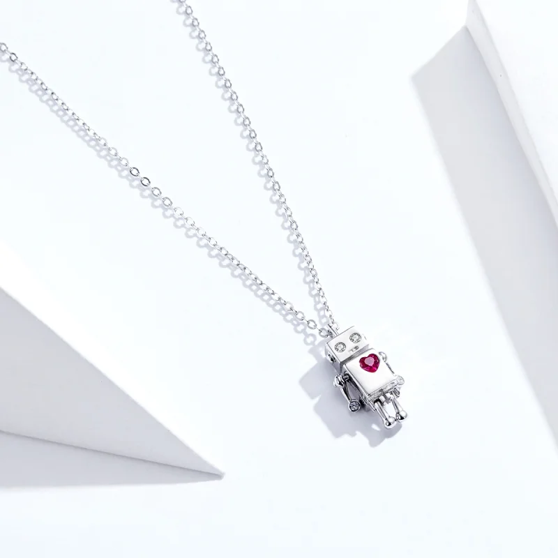 (afbeelding voor) Pandora Style Robot van de liefde Chain Ketting - SCN388 - Bekijken 6