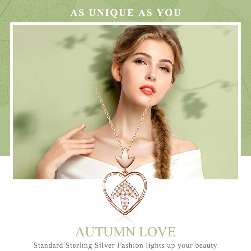 (afbeelding voor) Pandora Style Rose Autumn Love Chain Ketting - SCN313 - Bekijken 2