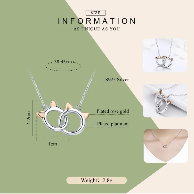 (afbeelding voor) Pandora Style Rose Kat Chain Ketting - SCN252 - Bekijken 2