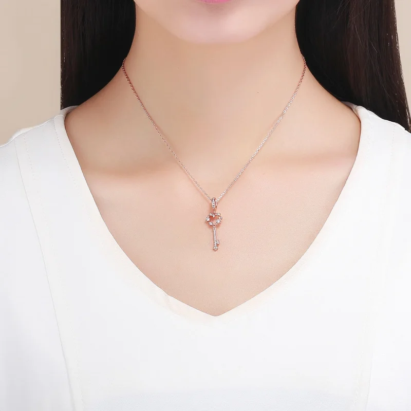 (afbeelding voor) Pandora Style Rose Luchy Shinning Key Hanger - SCC1122 - Bekijken 2